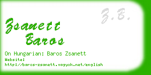 zsanett baros business card